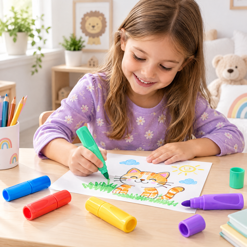 Meralnore™ Colorful Jumbo Art Markers