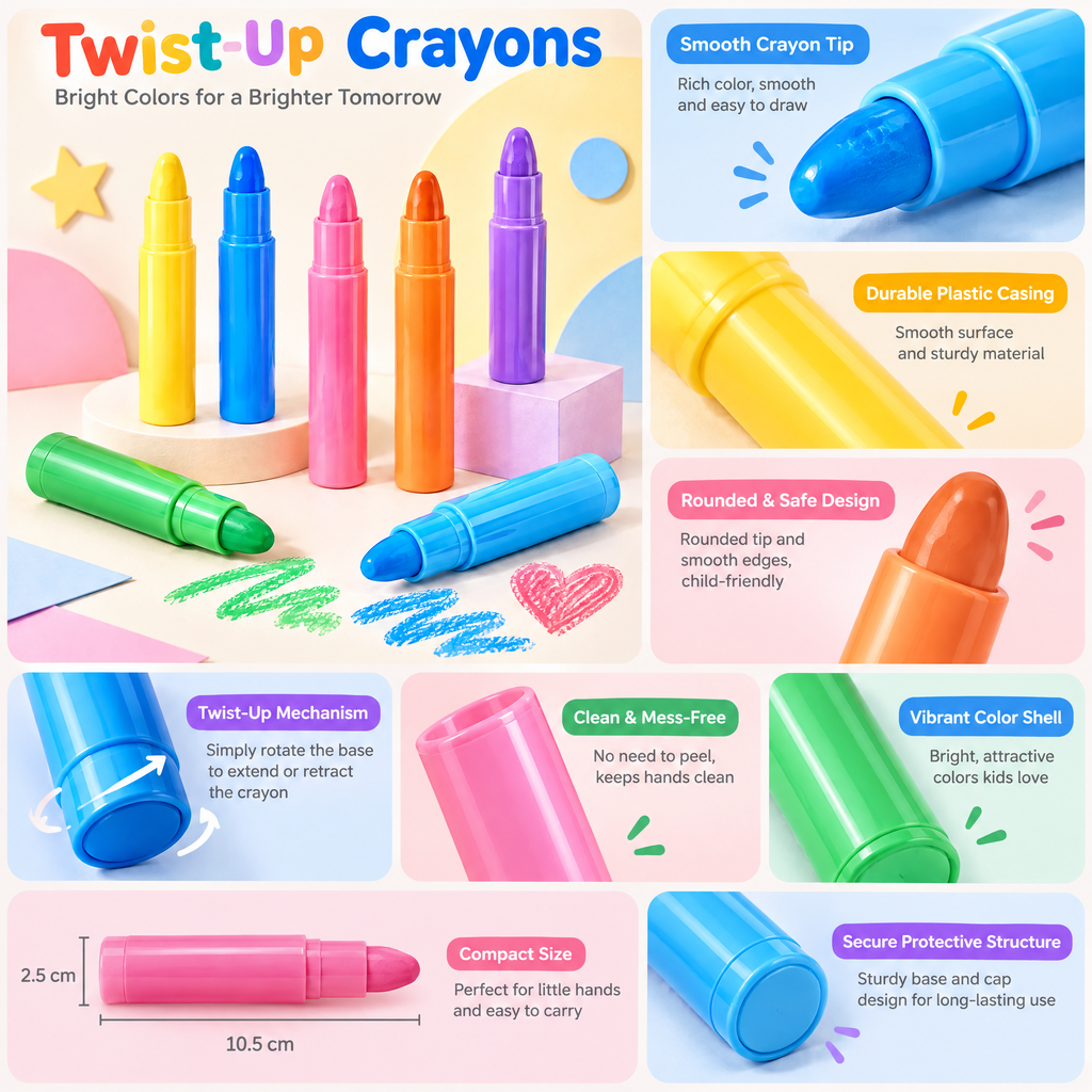 Meralnore™ Twist-Up Color Sticks Set