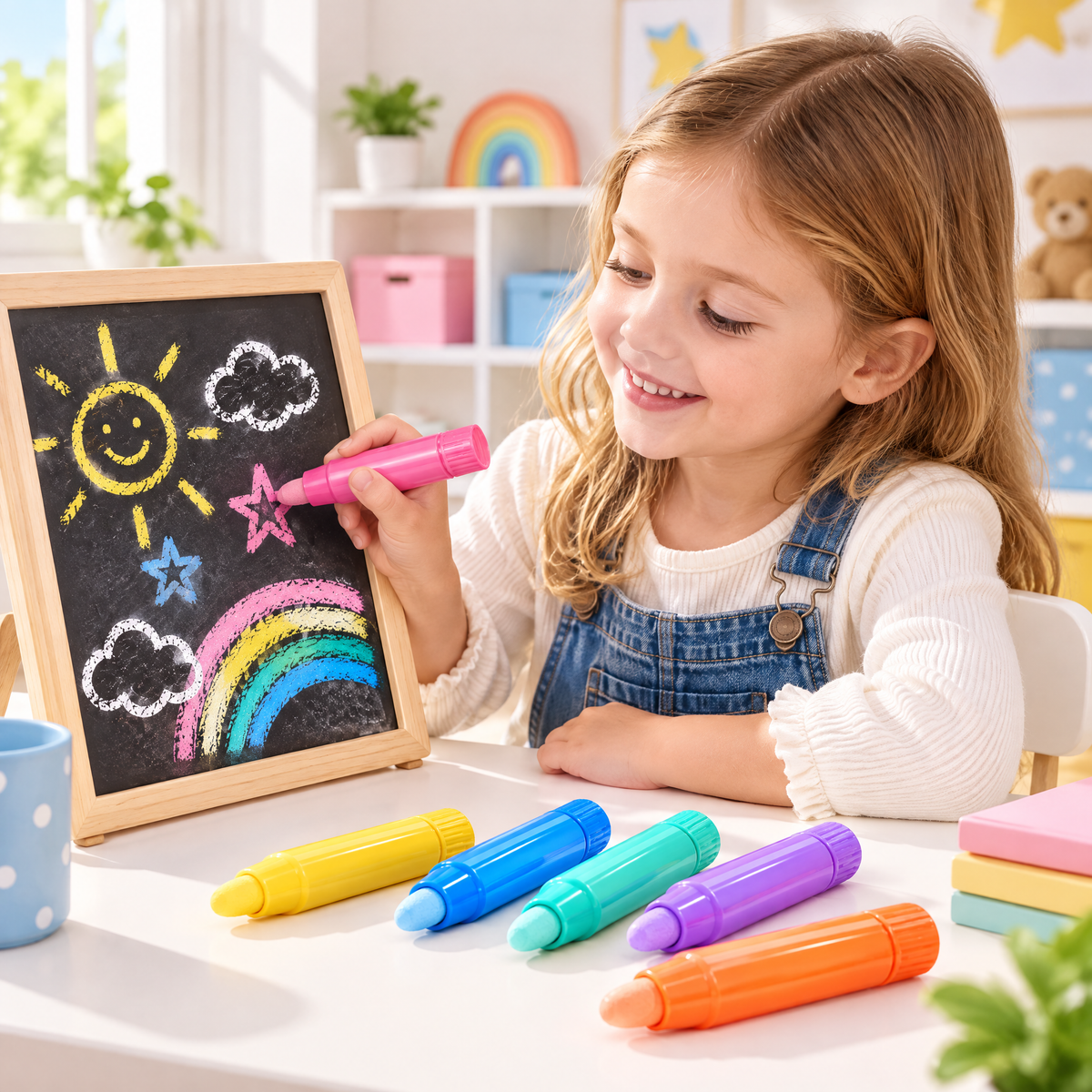 Meralnore™ Washable Chalk-Style Color Sticks
