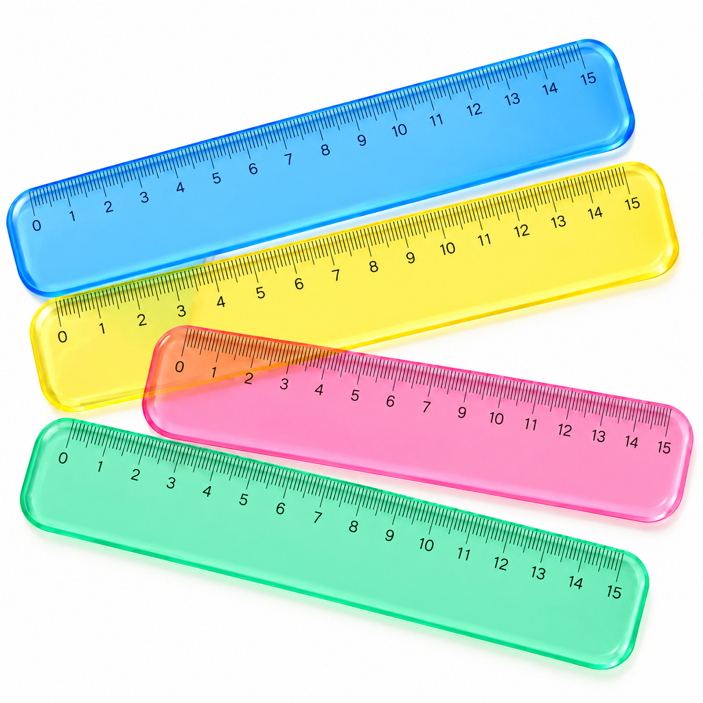 Meralnore™ Colorful Transparent Ruler Set