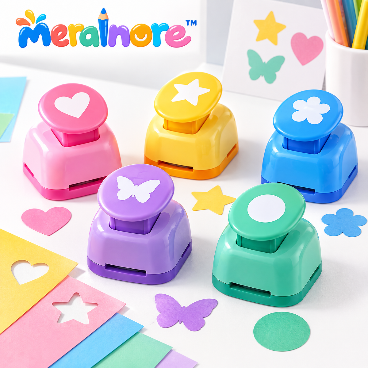 Meralnore™ Mini Craft Shape Punch Set