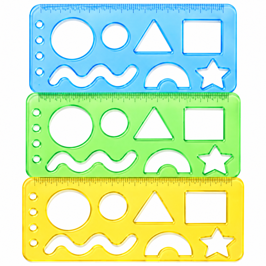 Meralnore™ Geometry Stencil Ruler Set